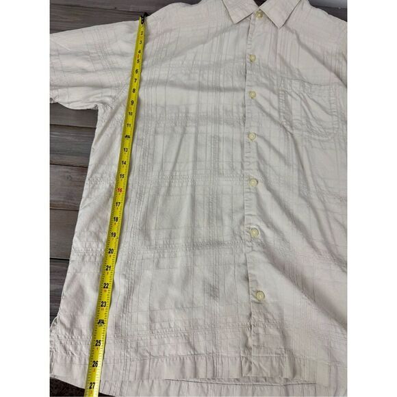 Tommy Bahama 100% Silk Men’s Button Cream Shirt Size Large - Picture 7 of 7